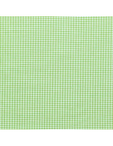 Tissu Vichy petits carreaux - Vert anis