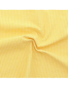Tissu Vichy petits carreaux - Jaune