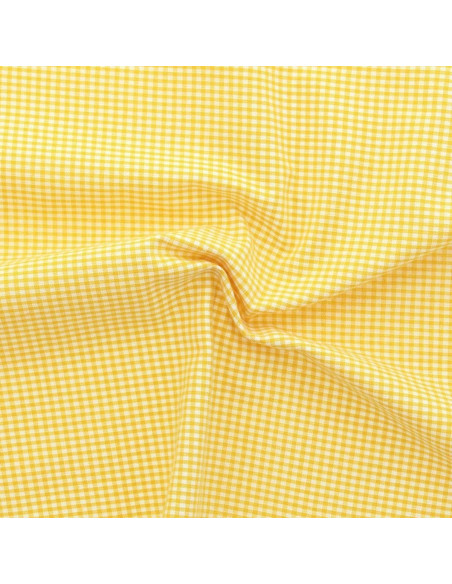 Tissu Vichy petits carreaux - Jaune