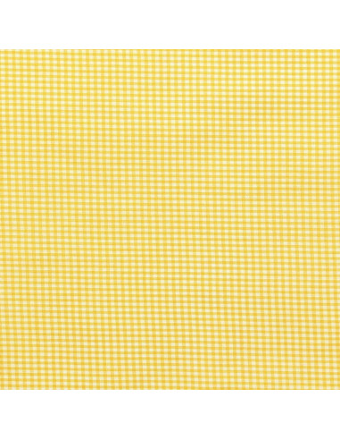 Tissu Vichy petits carreaux - Jaune