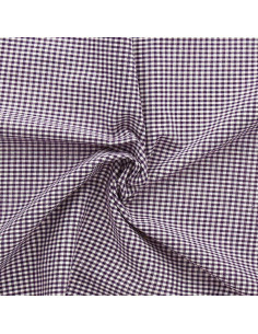 Tissu Vichy petits carreaux - Lilas