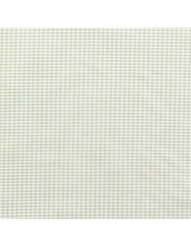 Tissu Vichy petits carreaux - Beige