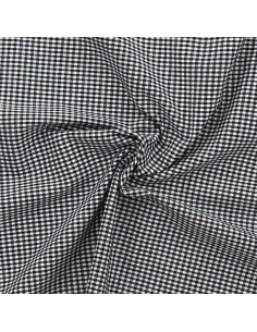 Tissu Vichy petits carreaux - Noir