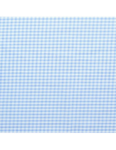 Tissu Vichy grands carreaux - Bleu clair 2