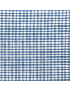 Tissu Vichy grands carreaux - Bleu jeans 2