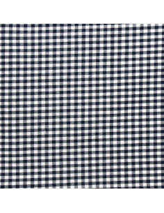 Tissu Vichy grands carreaux - Bleu marine 2