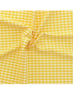 Tissu Vichy grands carreaux - Jaune