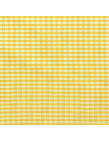 Tissu Vichy grands carreaux - Jaune