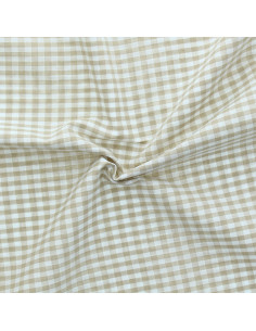 Tissu Vichy grands carreaux - Beige