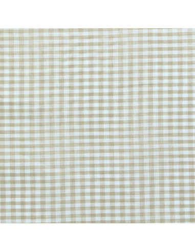Tissu Vichy grands carreaux - Beige