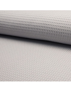 Tissu torchon nid d´abeille - Gris clair
