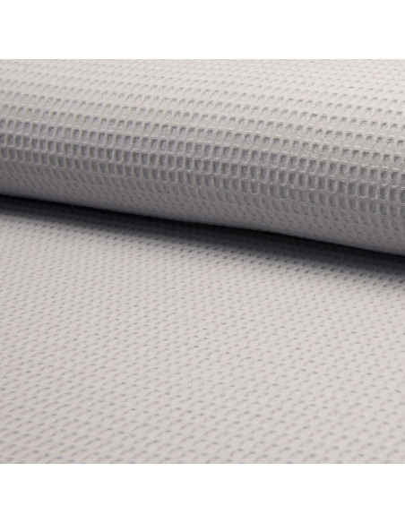 Tissu torchon nid d´abeille - Gris clair