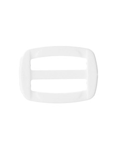 Boucle coulissante plastique blanc 25 mm