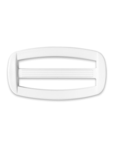 Boucle coulissante plastique blanc 40 mm