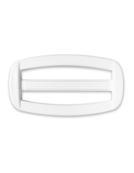 Boucle coulissante plastique blanc 40 mm