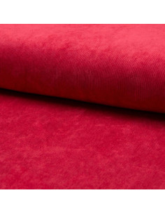Tissu velours milleraies - Rouge