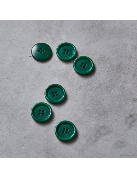 Bouton corozo bord arrondi - Vert