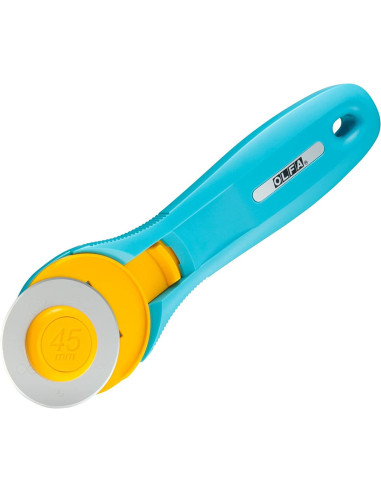 Cutter circulaire ergonomique Turquoise Olfa 45mm