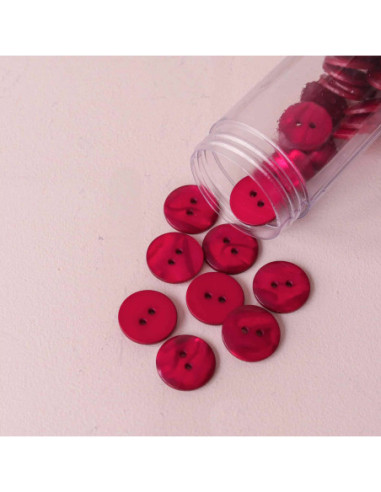 Bouton Sparkle 2 trous - Fuchsia
