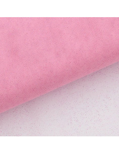 Tulle pailleté - Rose