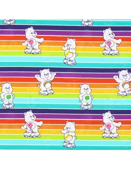 Tissu jersey Bisounours - Arc-en-ciel
