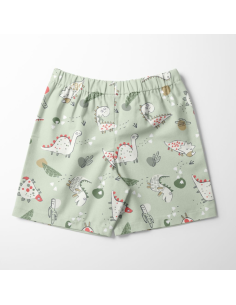 Tissu lycra maillot de bain - Dinoz vert 2