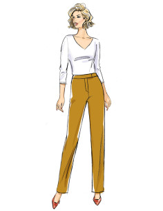 Patron de pantalon avec ceinture - Butterick 6910 2