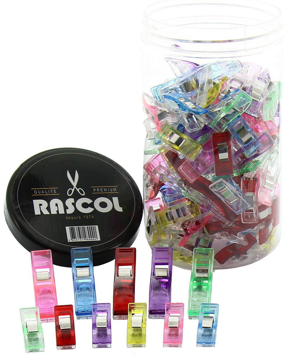 Lot 100 Pinces à Tissu Multicolores – Clips Couture Matelassage 2,7 Cm – Outils Artisanat Anti-Aiguille