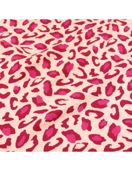 Tissu viscose Bagheera Rouge Grenade - Églantine & Zoé