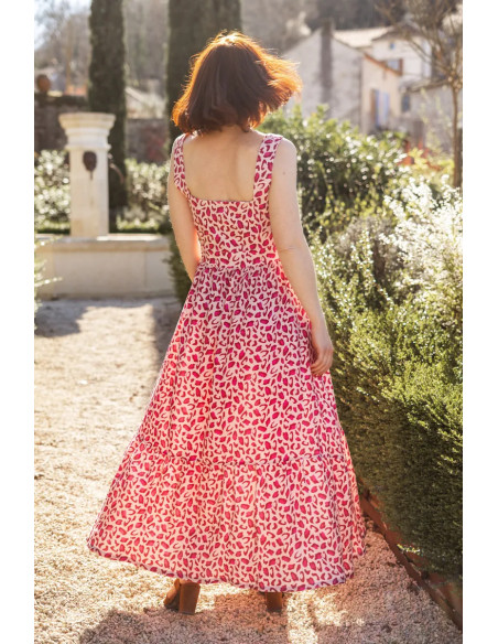 Tissu viscose Bagheera Rouge Grenade - Églantine & Zoé