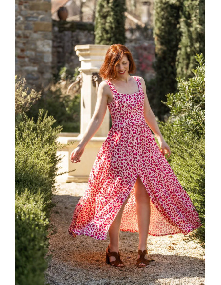 Tissu viscose Bagheera Rouge Grenade - Églantine & Zoé
