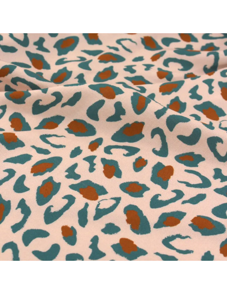 Tissu viscose Bagheera Vert Eucalyptus - Églantine & Zoé