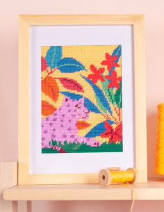 Canevas Pénélope motif léopard