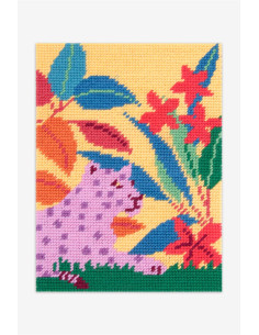 Canevas Pénélope motif léopard 2