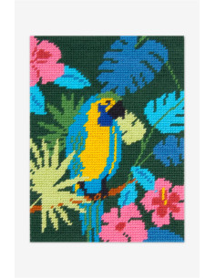 Canevas Pénélope motif perroquet 2
