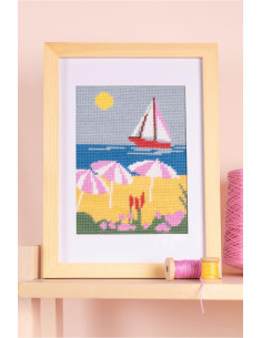 Canevas Pénélope motif plage