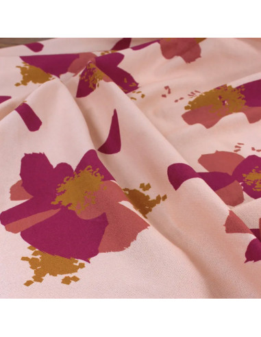 Tissu sweat Anémona Nude - Églantine & Zoé
