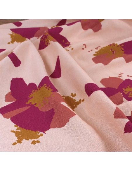 Tissu sweat Anémona Nude - Églantine & Zoé