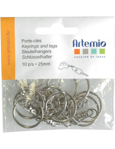 Sachet de 10 anneaux porte-clés