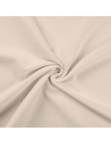 Tissu jersey bord côte - Écru