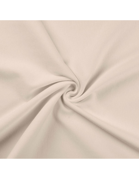 Tissu jersey bord côte - Écru