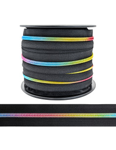 Fermeture nylon 5 mm lurex - Arc-en-ciel