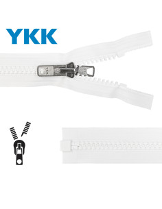 Fermeture séparable synthétique grosse maille YKK - Blanc