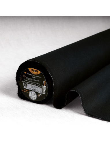 Entoilage tissé thermocollant universel moyen - Noir