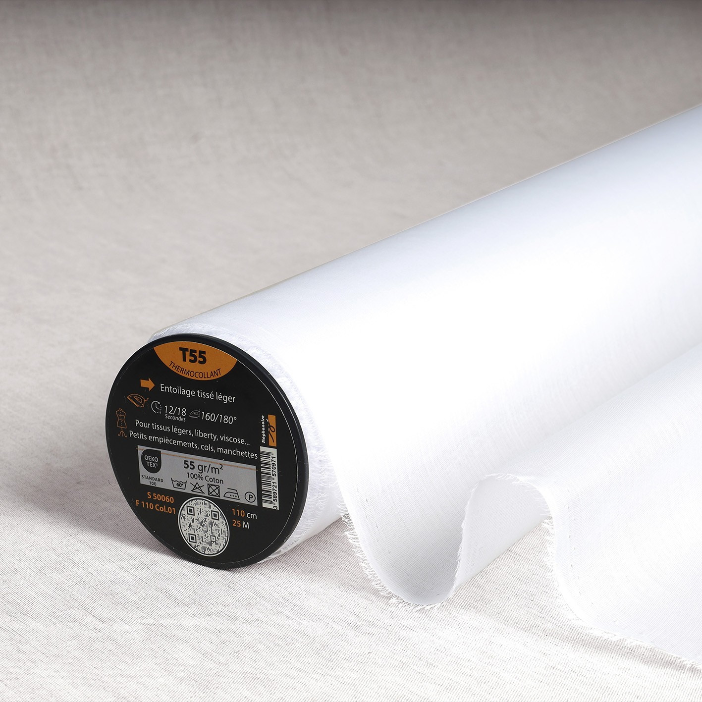 Entoilage Thermocollant, Polyester 0,1x30m Entoilage Non Tissé Simple Face Entoilage Thermocollant Léger Entoilage Thermocollant Léger de Poids Moyen pour la Couture Quilting Crafting