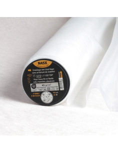 Entoilage non tissé thermocollant léger avec armature de stabilité - Blanc