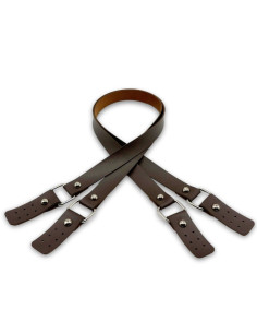 Sangles de sac avec boucles en simili - Marron