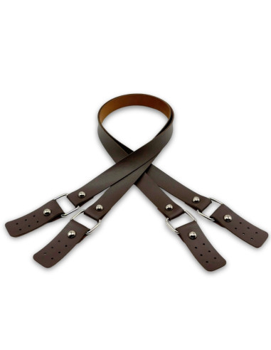 Sangles de sac avec boucles en simili - Marron