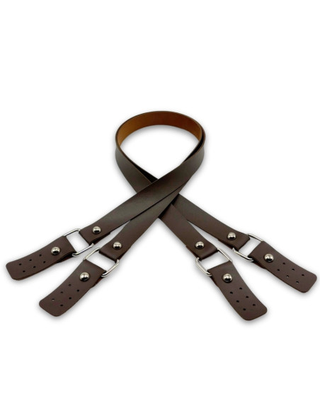 Sangles de sac avec boucles en simili - Marron