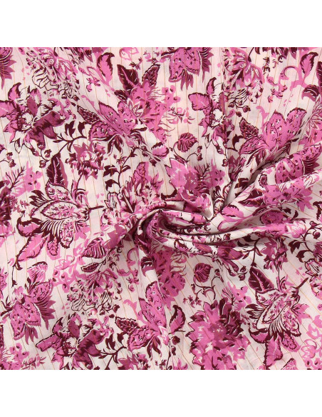 Tissu voile de coton indien - Surate